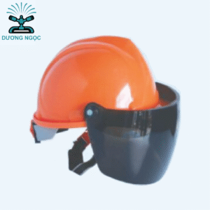 Nón bảo hộ có mặt nạ nhựa kính đen N.81