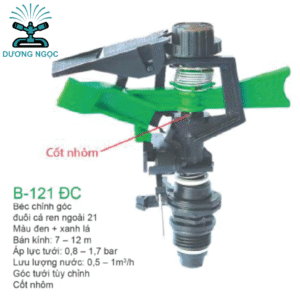 B-121 ĐC – Béc Cánh Đập Chỉnh Góc Đuôi Cá – Ren 21, Cốt Nhôm