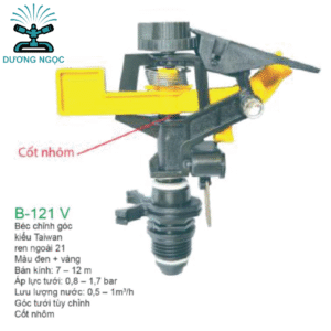 B-121V – Béc Cánh Đập Chỉnh Góc Kiểu Taiwan – Cốt Nhôm