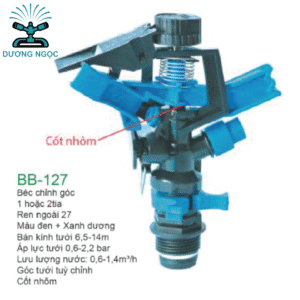 BB-127 – Béc Cánh Đập Chỉnh Góc 1 hoặc 2 Tia – Cốt Nhôm