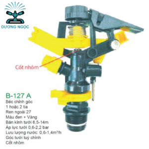 B-127A – Béc Cánh Đập Chỉnh Góc 1 hoặc 2 Tia – Cốt Nhôm