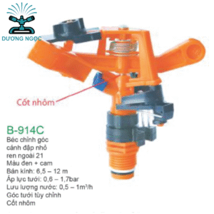 B-914C – Béc Cánh Đập Nhỏ Chỉnh Góc – Ren 21, Cốt Nhôm