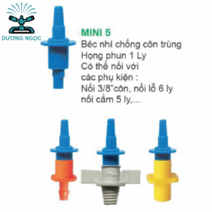 MINI 5 – Béc Nhí Tưới Gốc Chống Côn Trùng, Họng 1ly