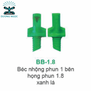 BB-1.8G – Béc Nhộng Phun Sương 1 Bên, Họng 1.8mm, Màu Xanh Lá