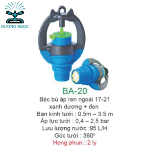 BA-20 – Béc Bù Áp Ren Ngoài 17–21mm