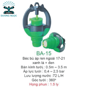 BA-15 – Béc Bù Áp Ren Ngoài 17–21mm