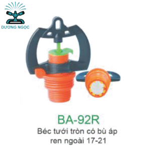 BA-92R – Béc Tưới Tròn Bù Áp, Ren Ngoài 17–21 – Tưới Đều 360°