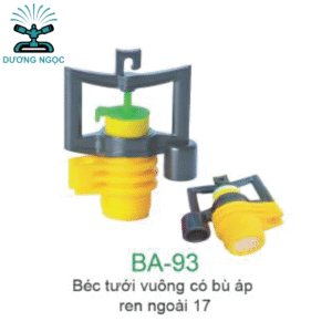 BA-93 – Béc Tưới Vuông Bù Áp, Ren Ngoài 17–21
