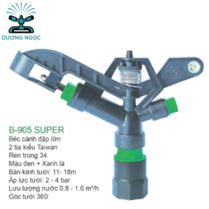 B-905 SUPER – Béc Cánh Đập Lớn 2 Tia Kiểu Taiwan – Phun 360°