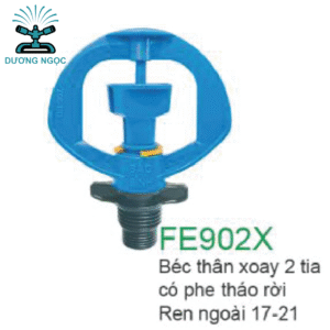 Béc Tưới Nhỏ VLL908X – Béc Thân Xoay 2 Tia Có Phe Tháo Rời, Ren Ngoài 17-21