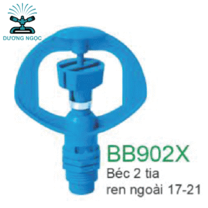 Béc Tưới Nhỏ BB902X – Béc Thân Xoay 2 Tia Có Phe Tháo Rời, Ren Ngoài 17-21