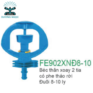 Béc Tưới Nhỏ FE902XNĐ8-10 – Béc Thân Xoay 2 Tia Có Phe Tháo Rời, Đuôi 8-10mm