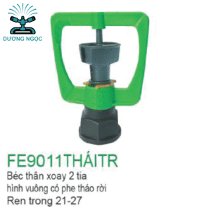 Béc Tưới Nhỏ FE9011 Thái TR – Béc Thân Xoay 2 Tia Hình Vuông, Có Phe Tháo Rời, Ren Ngoài 21-27