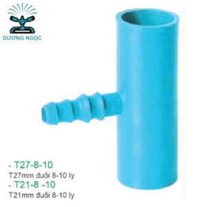 Phụ Kiện LDPE: T27-8-10 – Tê Chia Nhánh 27mm ra ống 8mm và 10mm
