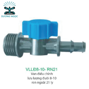 Phụ Kiện LDPE: VLLĐ8-10-RN21 – Van Điều Chỉnh Lưu Lượng Đuôi 8-10, Ren Ngoài 21 Ly